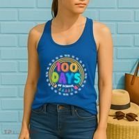 Cute Cool 100 Days Of School Pencil Emblem Women's Tank Top thumb 2