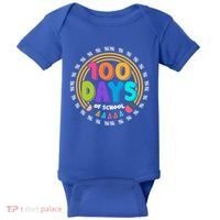 Cute Cool 100 Days Of School Pencil Emblem Baby Bodysuit thumb 0