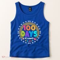 Cute Cool 100 Days Of School Pencil Emblem Tank Top thumb 2
