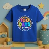 Cute Cool 100 Days Of School Pencil Emblem Toddler T-Shirt thumb 3