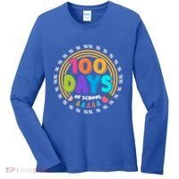 Cute Cool 100 Days Of School Pencil Emblem Women's Long Sleeve Shirt thumb 0