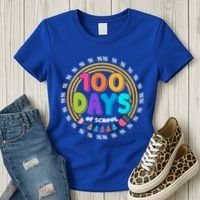 Cute Cool 100 Days Of School Pencil Emblem Women's T-Shirt thumb 3