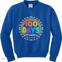 Cute Cool 100 Days Of School Pencil Emblem Kids Sweatshirt thumb 0