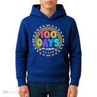 Cute Cool 100 Days Of School Pencil Emblem Kids Hoodie thumb 4