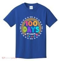 Cute Cool 100 Days Of School Pencil Emblem Kids T-Shirt thumb 0