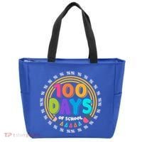 Cute Cool 100 Days Of School Pencil Emblem Tote Bag thumb 0