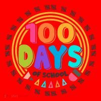 Cute Cool 100 Days Of School Pencil Emblem Santa Hat thumb 1