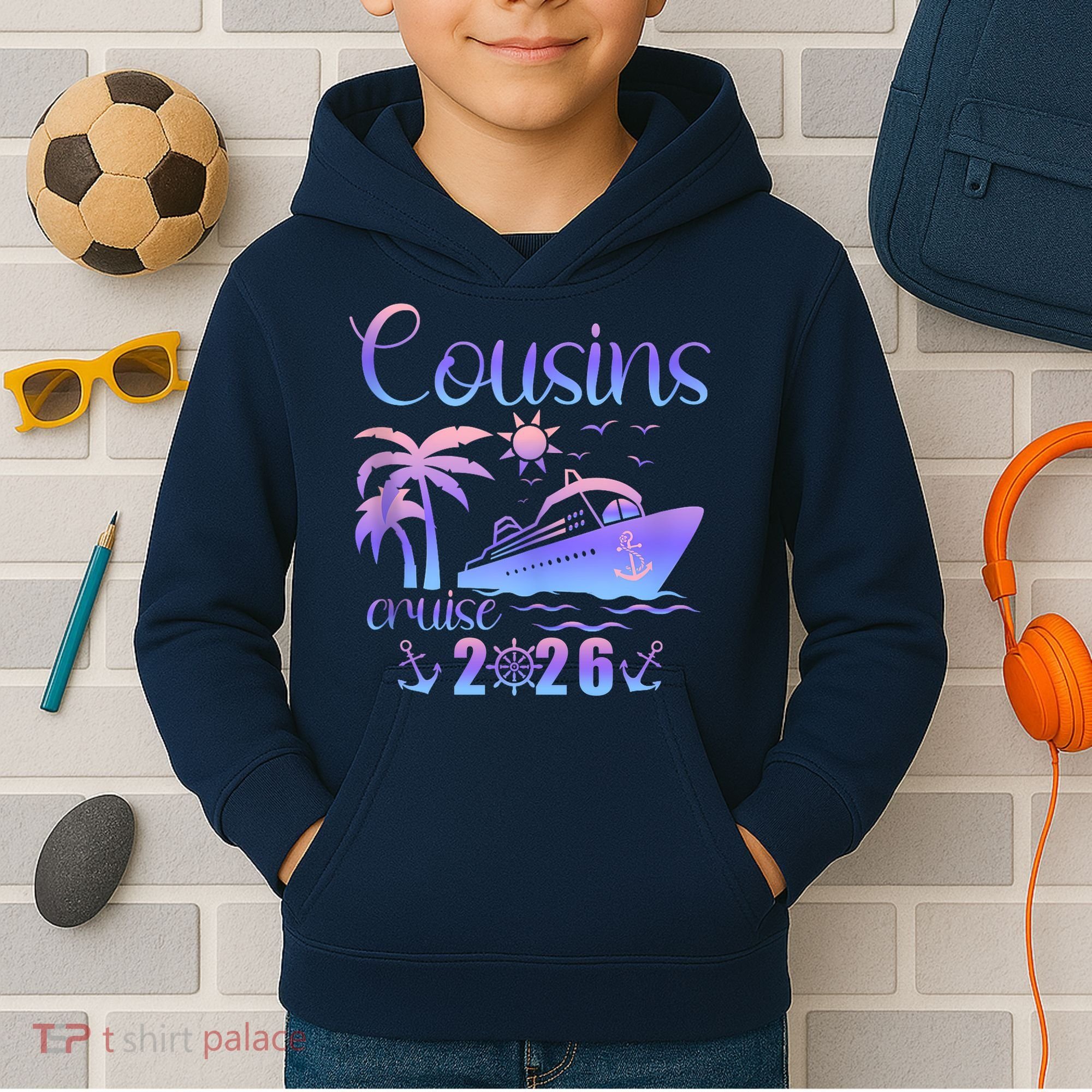 Cousins Cruise 2026 Kids Hoodie