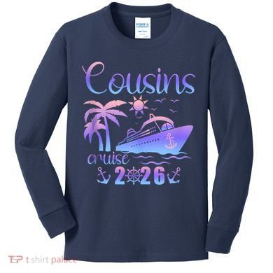Cousins Cruise 2026 Kids Long Sleeve Shirt