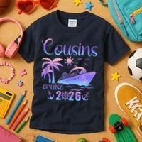 Cousins Cruise 2026 Kids T-Shirt thumb 3