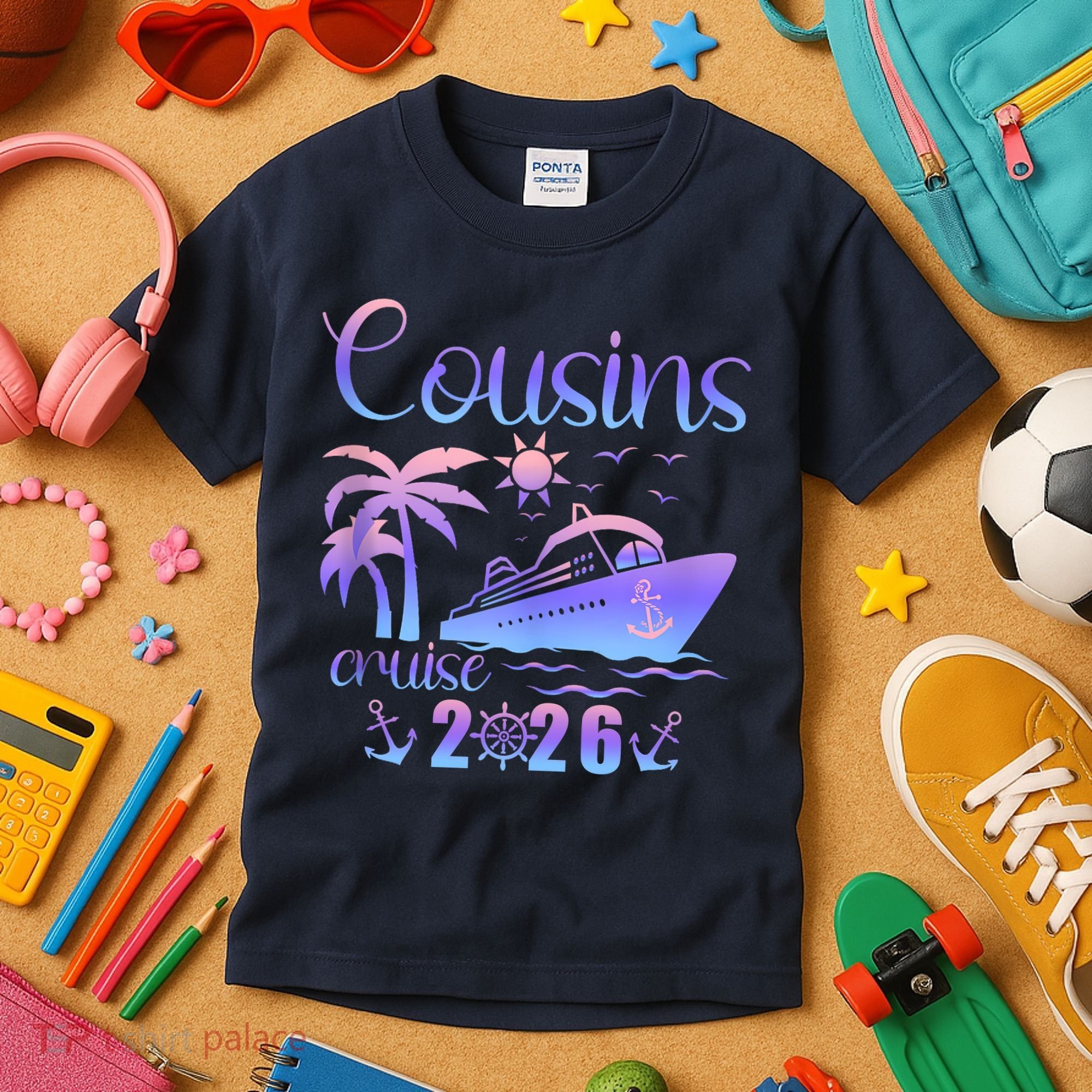 Cousins Cruise 2026 Kids T-Shirt
