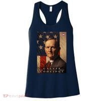 Calvin Coolidge 30th President Of The United States Portrait Women's Tank Top thumb 0