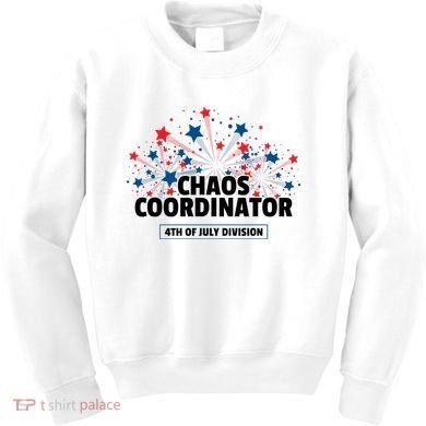 Chaos Coordinator 4th Of July Divison Fireworks Kids Sweatshirt