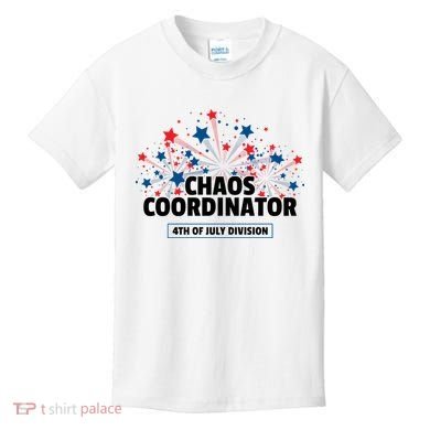Chaos Coordinator 4th Of July Divison Fireworks Kids T-Shirt
