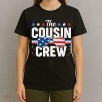 Cousin Crew 4th Of July Patriotic American Family Matching T-Shirt thumb 4