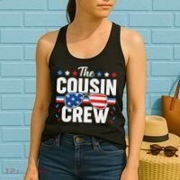 Cousin Crew 4th Of July Patriotic American Family Matching Women's Tank Top thumb 2
