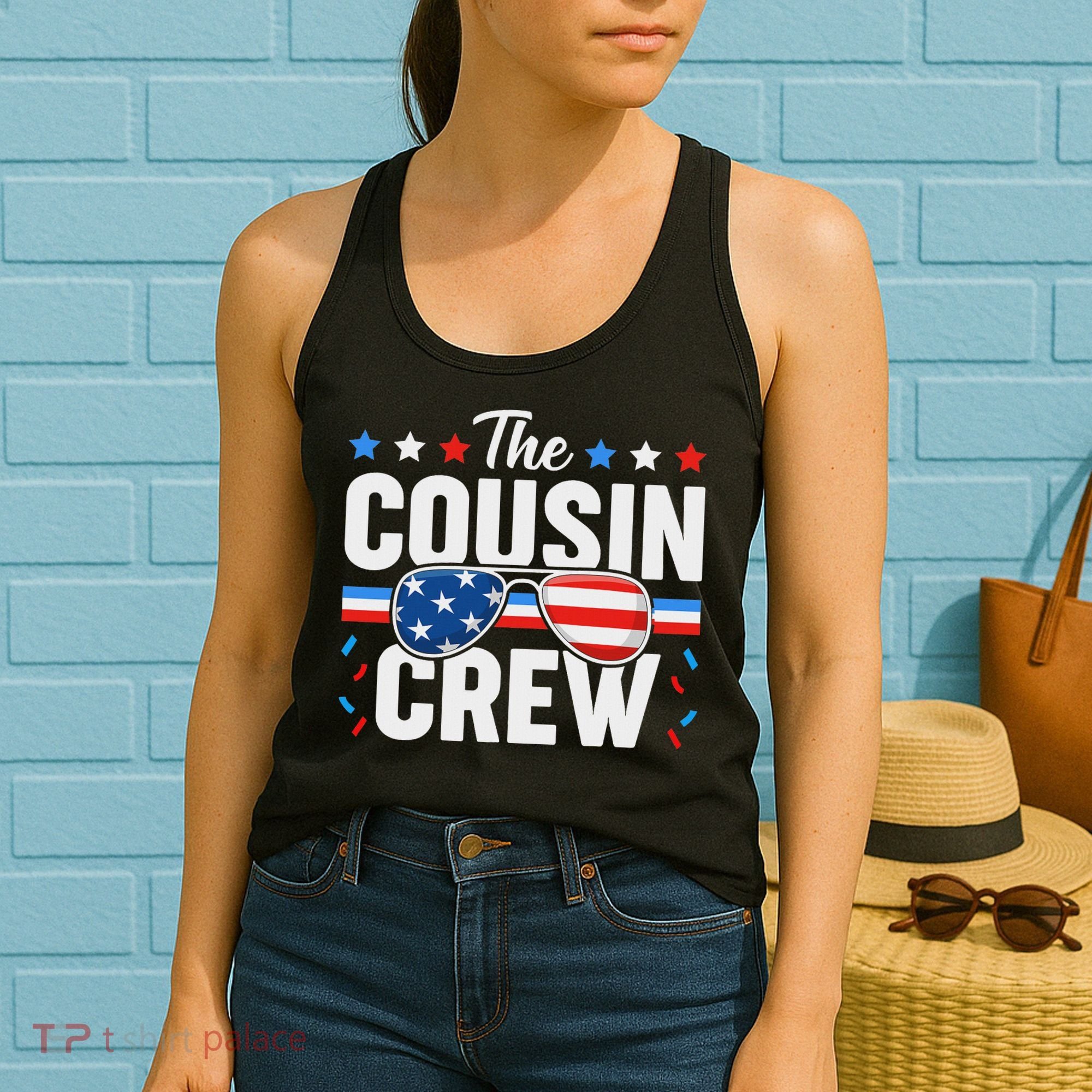 Cousin Crew 4th Of July Patriotic American Family Matching Women's Tank Top