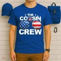 Cousin Crew 4th Of July Us American Flag Family Matching Usa Great Gift T-Shirt thumb 6