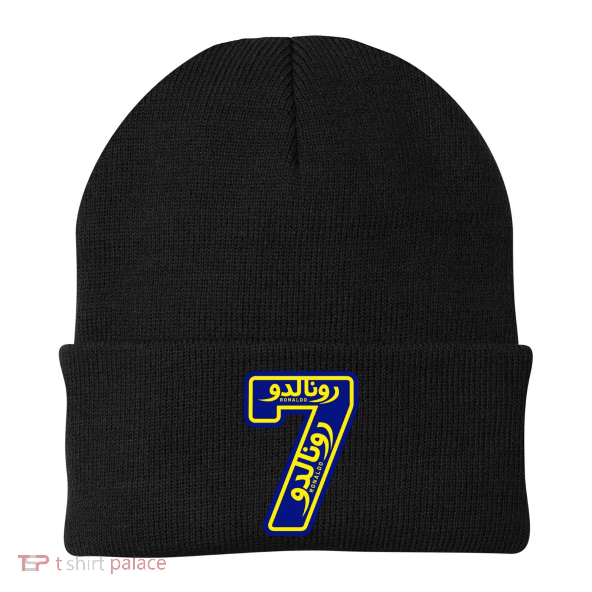 Cool Cristiano 7 Al Nassr Soccer Player Jersey In Arabic And English Beanie