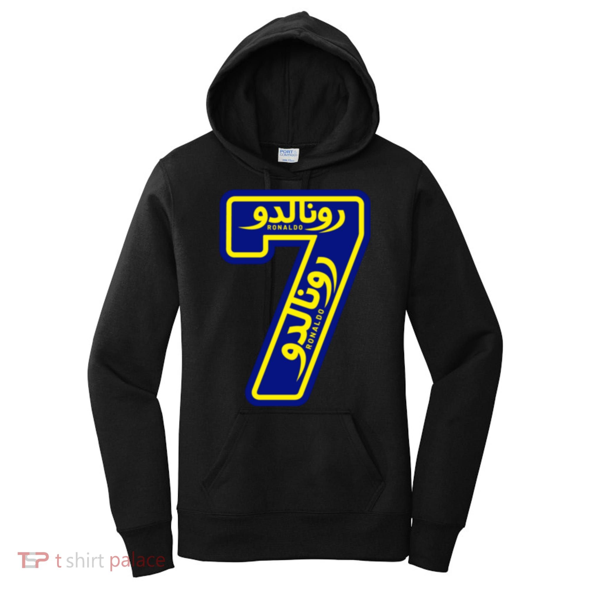 Cool Cristiano 7 Al Nassr Soccer Player Jersey In Arabic And English Women's Hoodie
