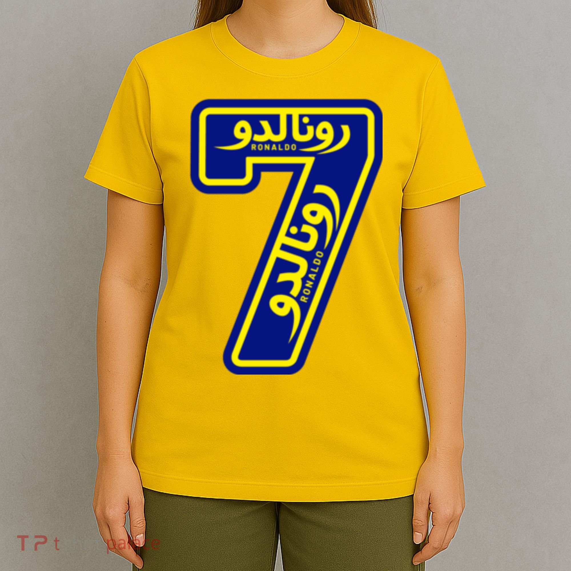Cool Cristiano 7 Al Nassr Soccer Player Jersey In Arabic And English T-Shirt