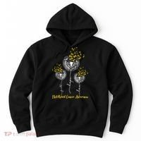 Childhood Cancer Awareness Faith Hope Love Dandelion Hoodie thumb 0