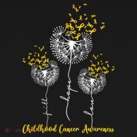 Childhood Cancer Awareness Faith Hope Love Dandelion Women's Hoodie thumb 2