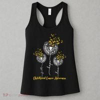 Childhood Cancer Awareness Faith Hope Love Dandelion Women's Tank Top thumb 3