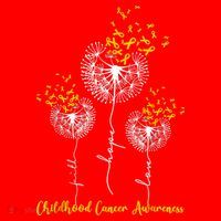 Childhood Cancer Awareness Faith Hope Love Dandelion Santa Hat thumb 1