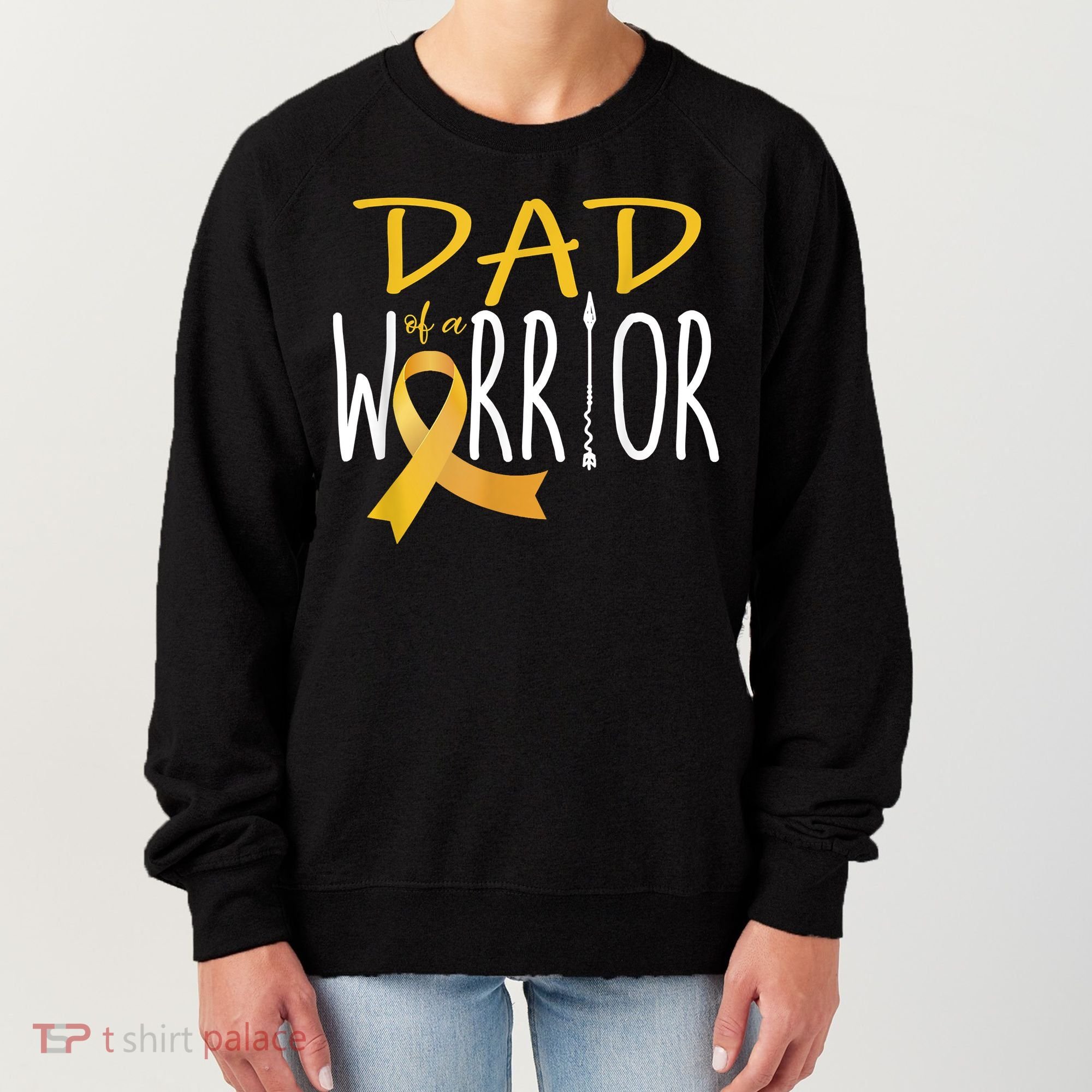 Childhood Cancer Awareness Dad Of A Warrior Women's Sweatshirt