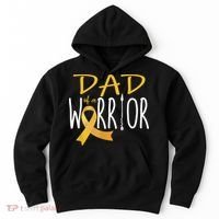 Childhood Cancer Awareness Dad Of A Warrior Hoodie thumb 0