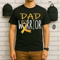 Childhood Cancer Awareness Dad Of A Warrior T-Shirt thumb 6