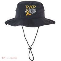 Childhood Cancer Awareness Dad Of A Warrior Bucket Hat thumb 0