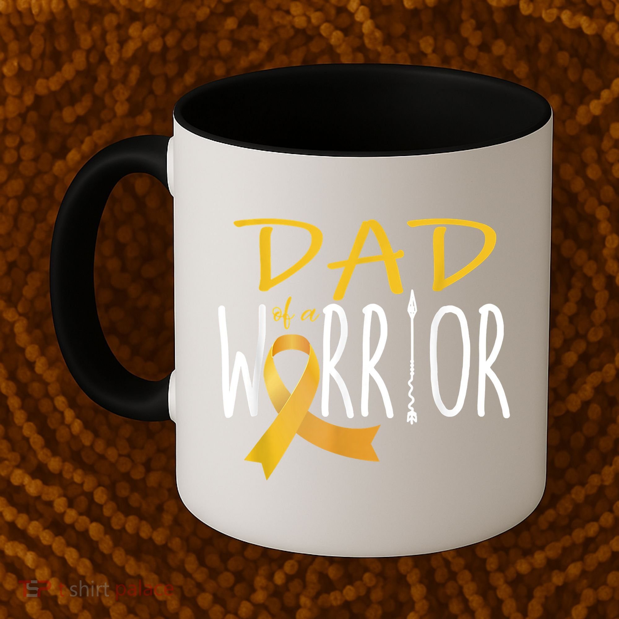 Childhood Cancer Awareness Dad Of A Warrior Coffee Mug