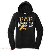 Childhood Cancer Awareness Dad Of A Warrior Women's Hoodie thumb 0