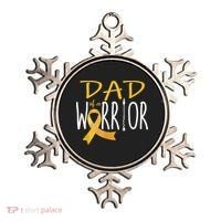 Childhood Cancer Awareness Dad Of A Warrior Ornament thumb 0