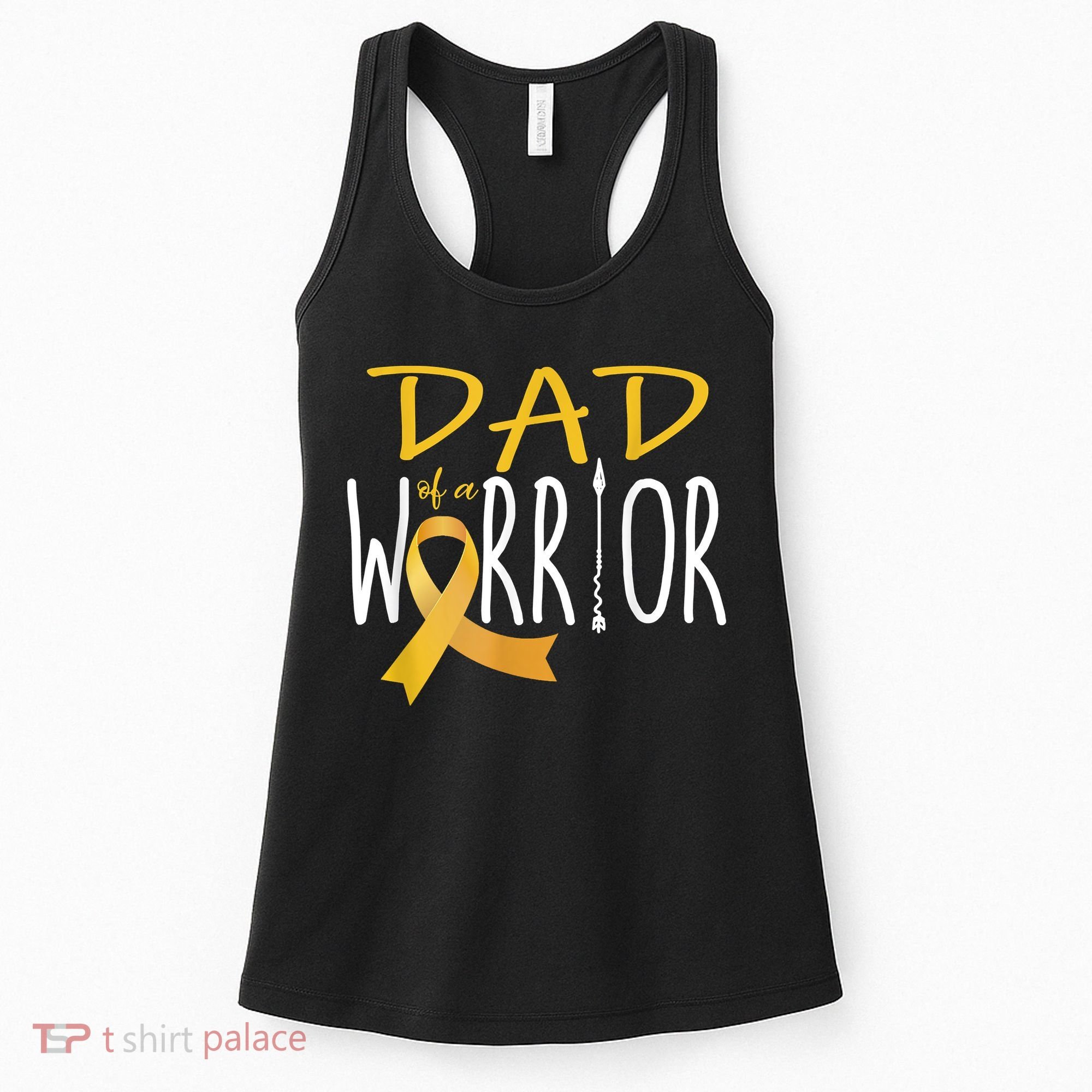 Childhood Cancer Awareness Dad Of A Warrior Women's Tank Top