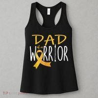 Childhood Cancer Awareness Dad Of A Warrior Women's Tank Top thumb 3
