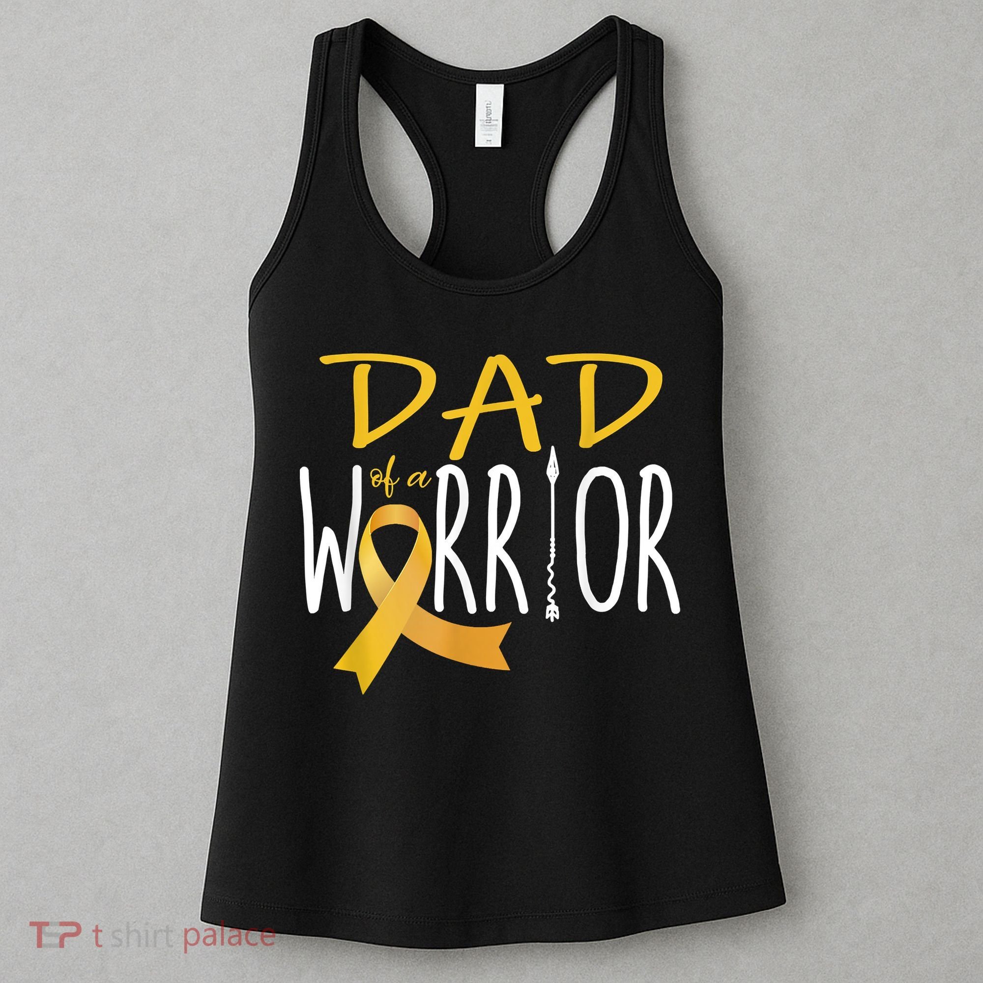 Childhood Cancer Awareness Dad Of A Warrior Women's Tank Top