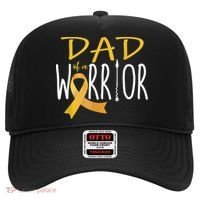 Childhood Cancer Awareness Dad Of A Warrior Hat thumb 0
