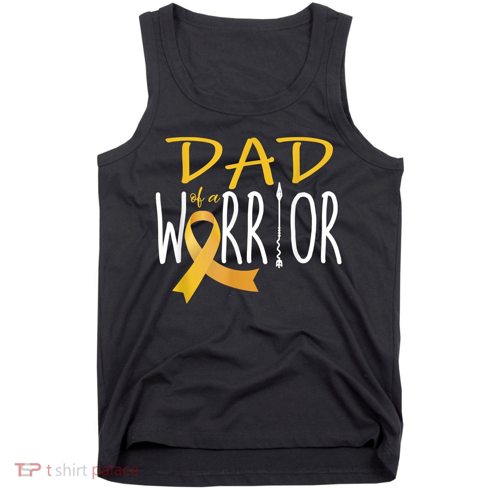 Childhood Cancer Awareness Dad Of A Warrior Tank Top