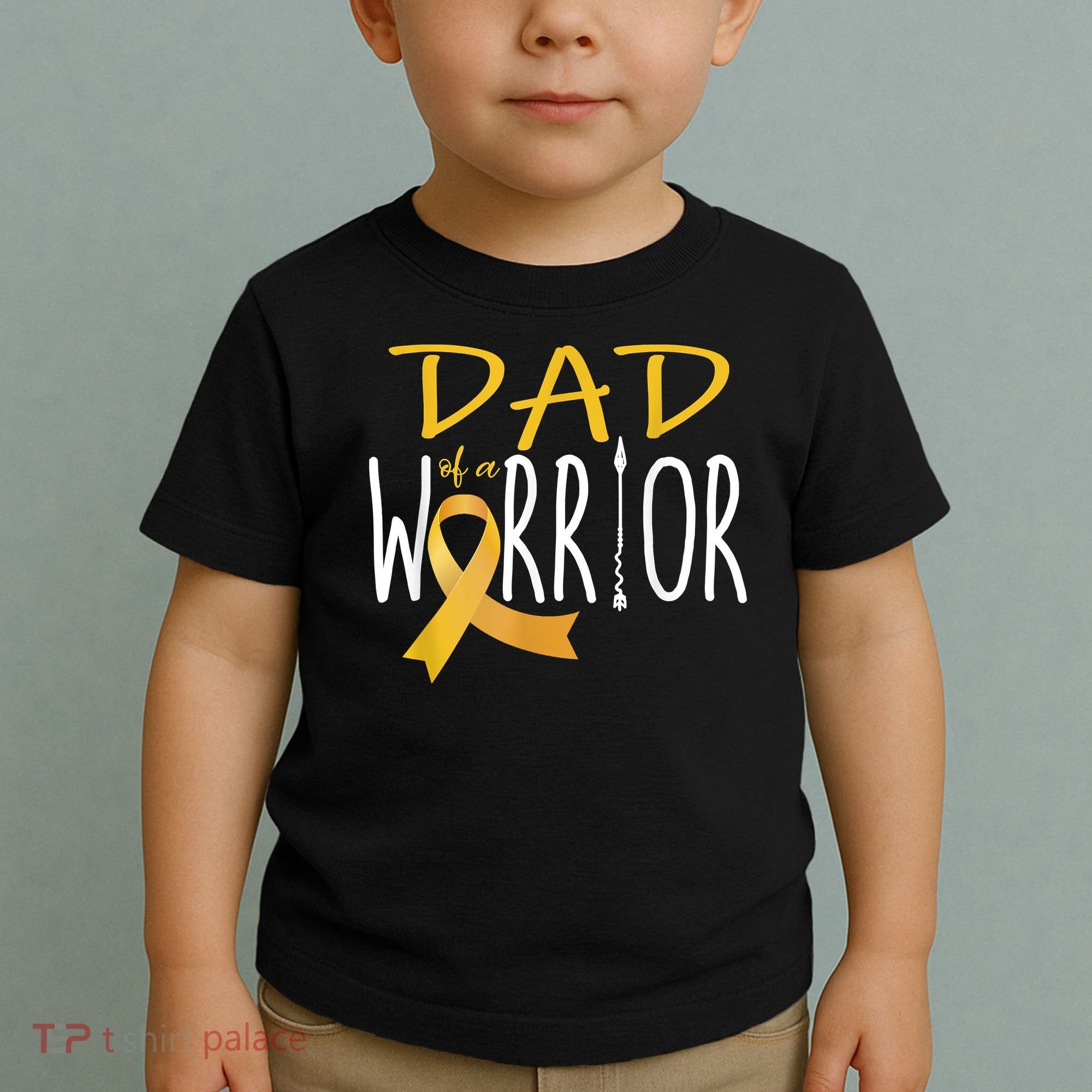 Childhood Cancer Awareness Dad Of A Warrior Toddler T-Shirt