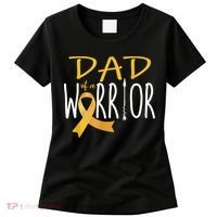 Childhood Cancer Awareness Dad Of A Warrior Women's T-Shirt thumb 0