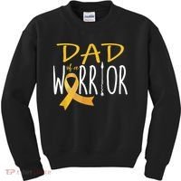 Childhood Cancer Awareness Dad Of A Warrior Kids Sweatshirt thumb 0