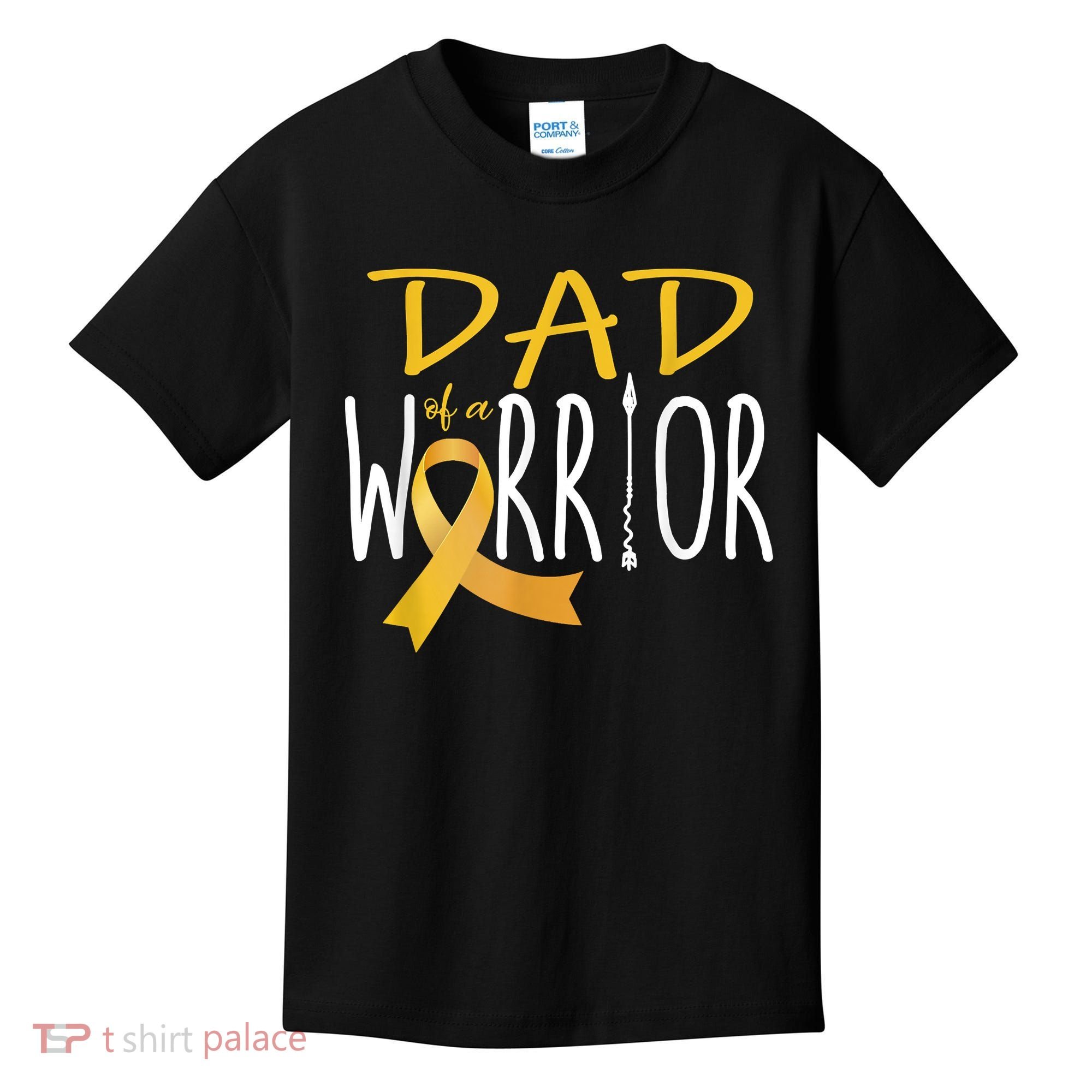 Childhood Cancer Awareness Dad Of A Warrior Kids T-Shirt