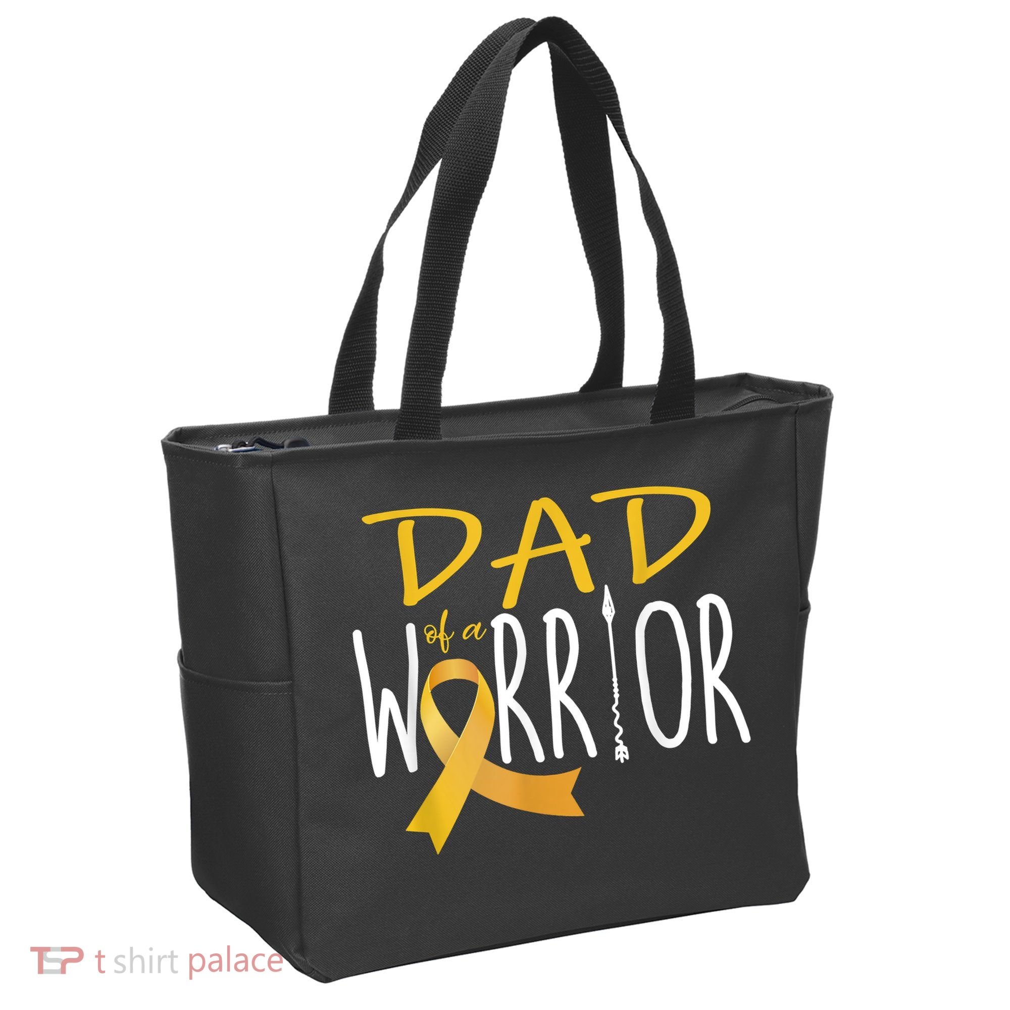 Childhood Cancer Awareness Dad Of A Warrior Tote Bag