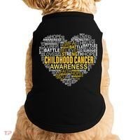 Childhood Cancer Awareness Hope Support Strong Warrior Doggie Tank thumb 0