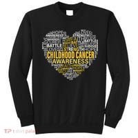 Childhood Cancer Awareness Hope Support Strong Warrior Sweatshirt thumb 0