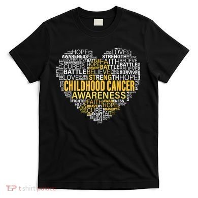 Childhood Cancer Awareness Hope Support Strong Warrior T-Shirt