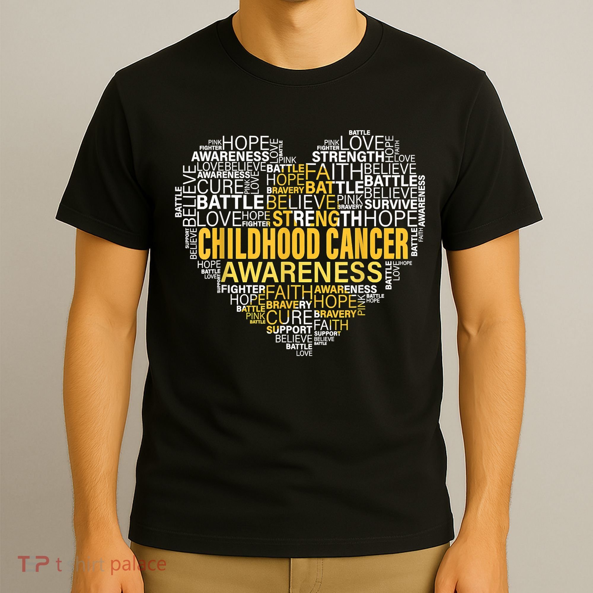 Childhood Cancer Awareness Hope Support Strong Warrior T-Shirt
